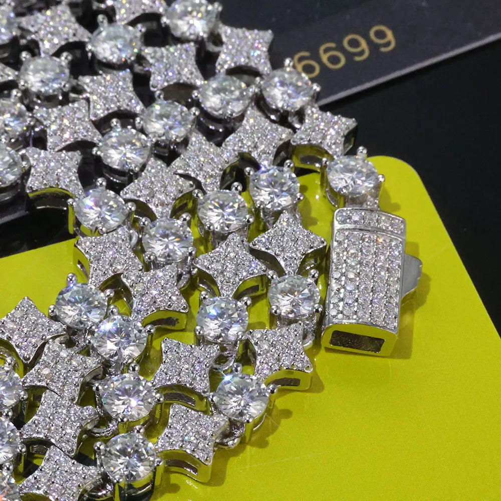 Moissanite Star Tennis Bracelet in 925 Sterling Silver