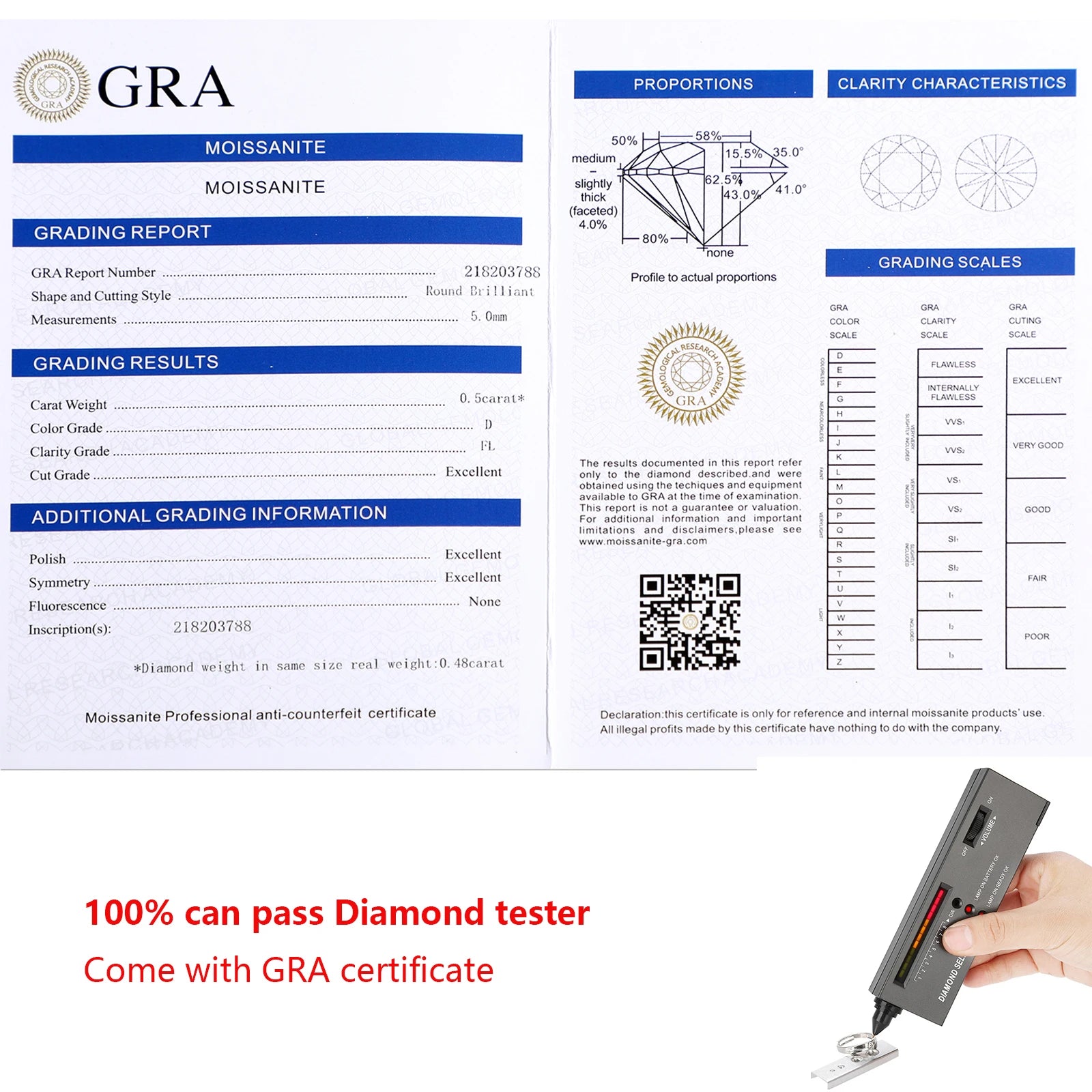 Moissanite Star Tennis Necklace or Bracelet